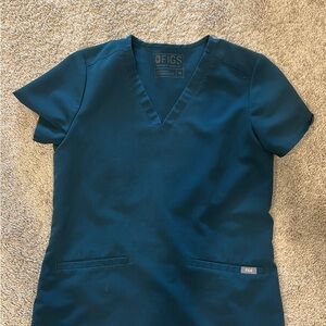 Figs Women's Deep Blue Short Sleeve Tee